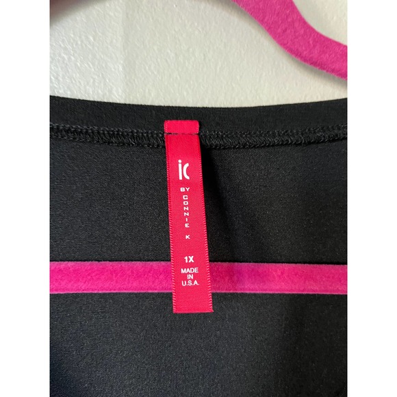 IC by Connie K V-Neck Black Sparkle Tunic - Picture 3 of 5